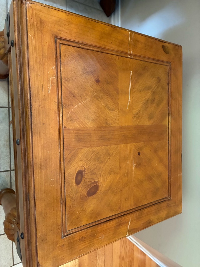 Rustic Solid Wood End Table with Storage Drawer - photo 2