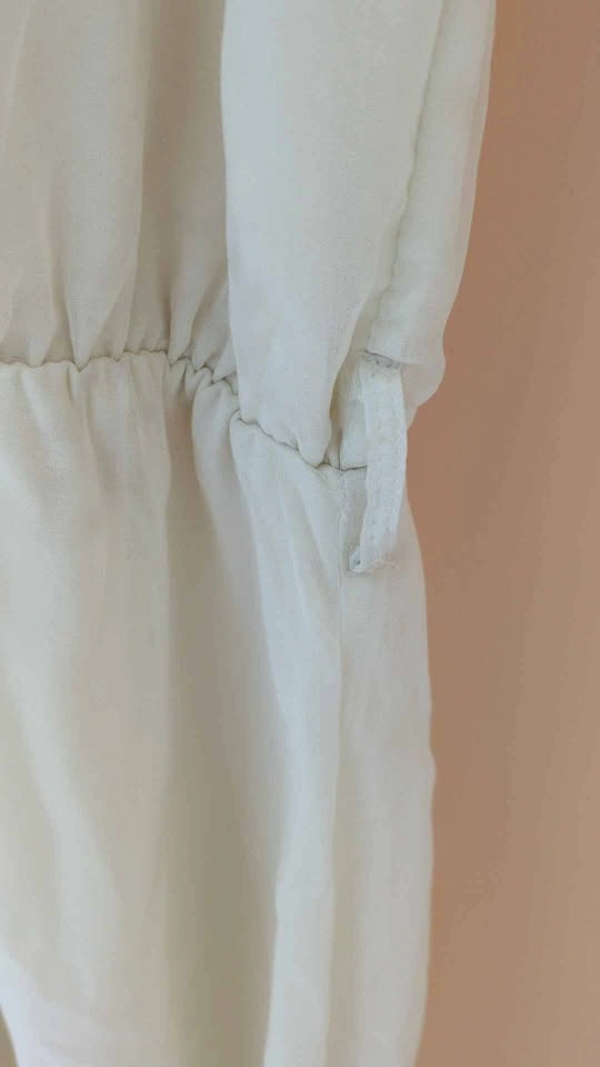 Cream Sleeveless High-Low Dress - Medium - photo 2