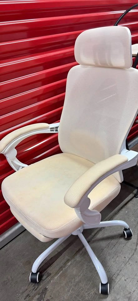 White Mesh Ergonomic Office Chair with Headrest