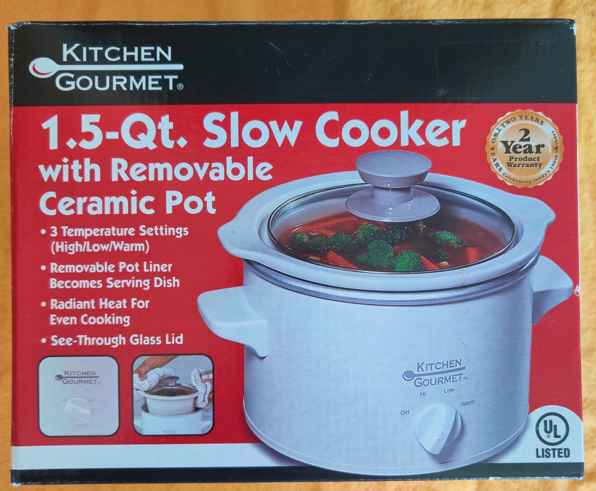 NEW Kitchen Gourmet 1.5-Qt Slow Cooker