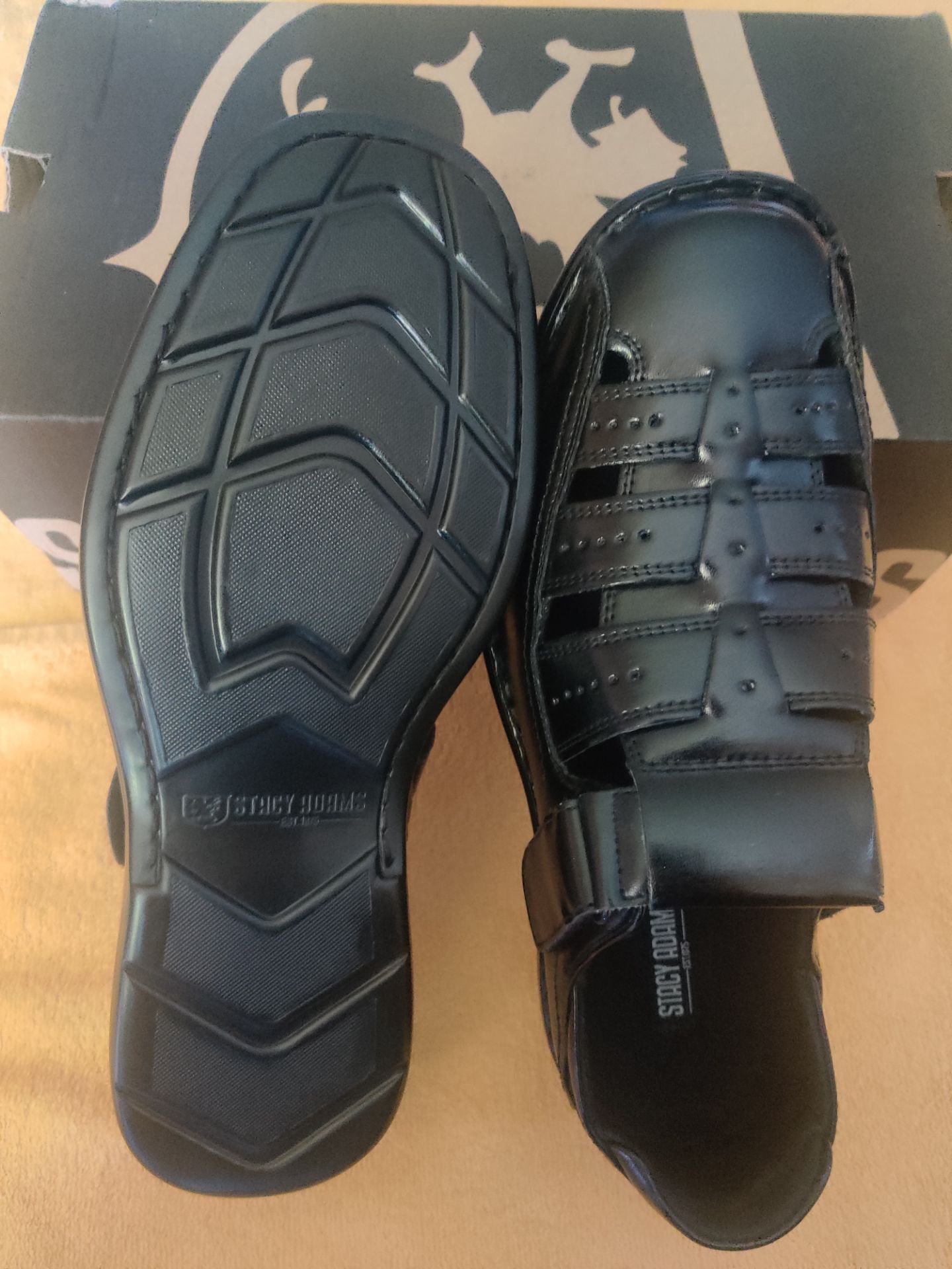 Stacy Adams Black Leather Dress Sandals - photo 3