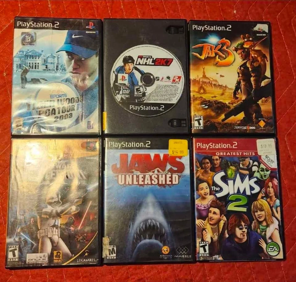 PlayStation 2 Slim Bundle – 4 Controllers + 6 Games - photo 2