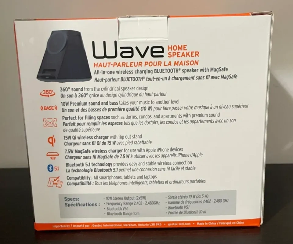 iQ Wave Bluetooth Home Speaker And Wireless Charge, New - photo 3