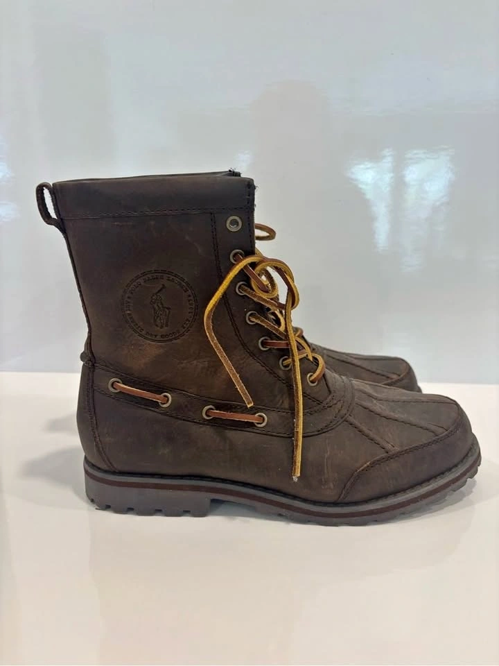 Polo Ralph Lauren Leather Duck Boots Size 7D Men/8.5 Women