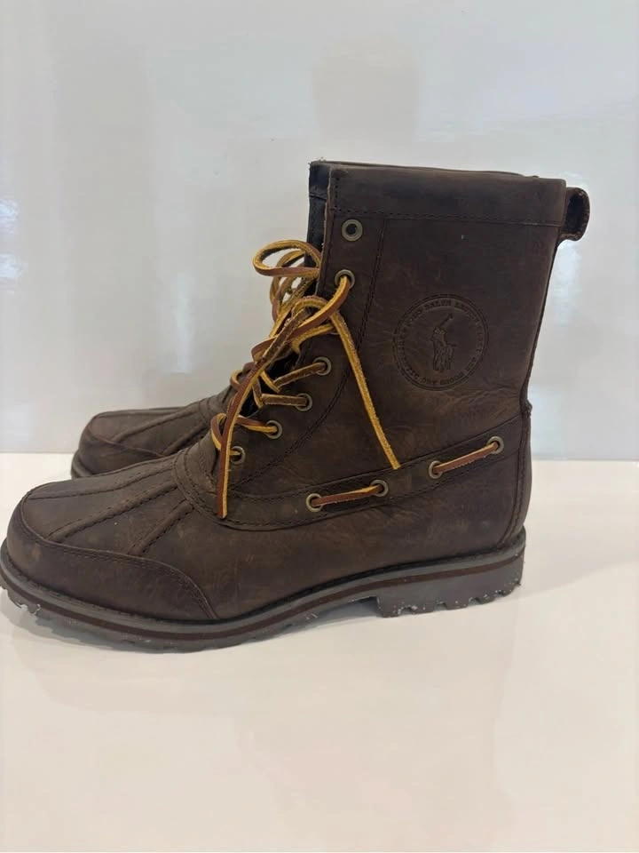 Polo Ralph Lauren Leather Duck Boots Size 7D Men/8.5 Women - photo 5