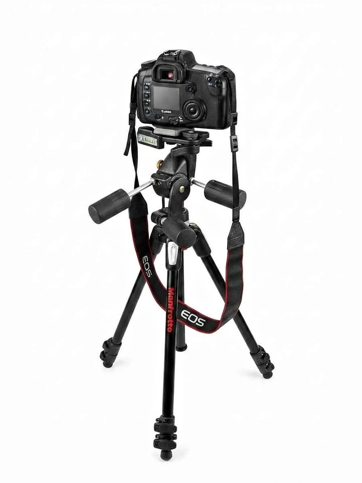 Manfrotto Pro Tripod with 3-Way Pan/Tilt Head & Hex Quick Releas