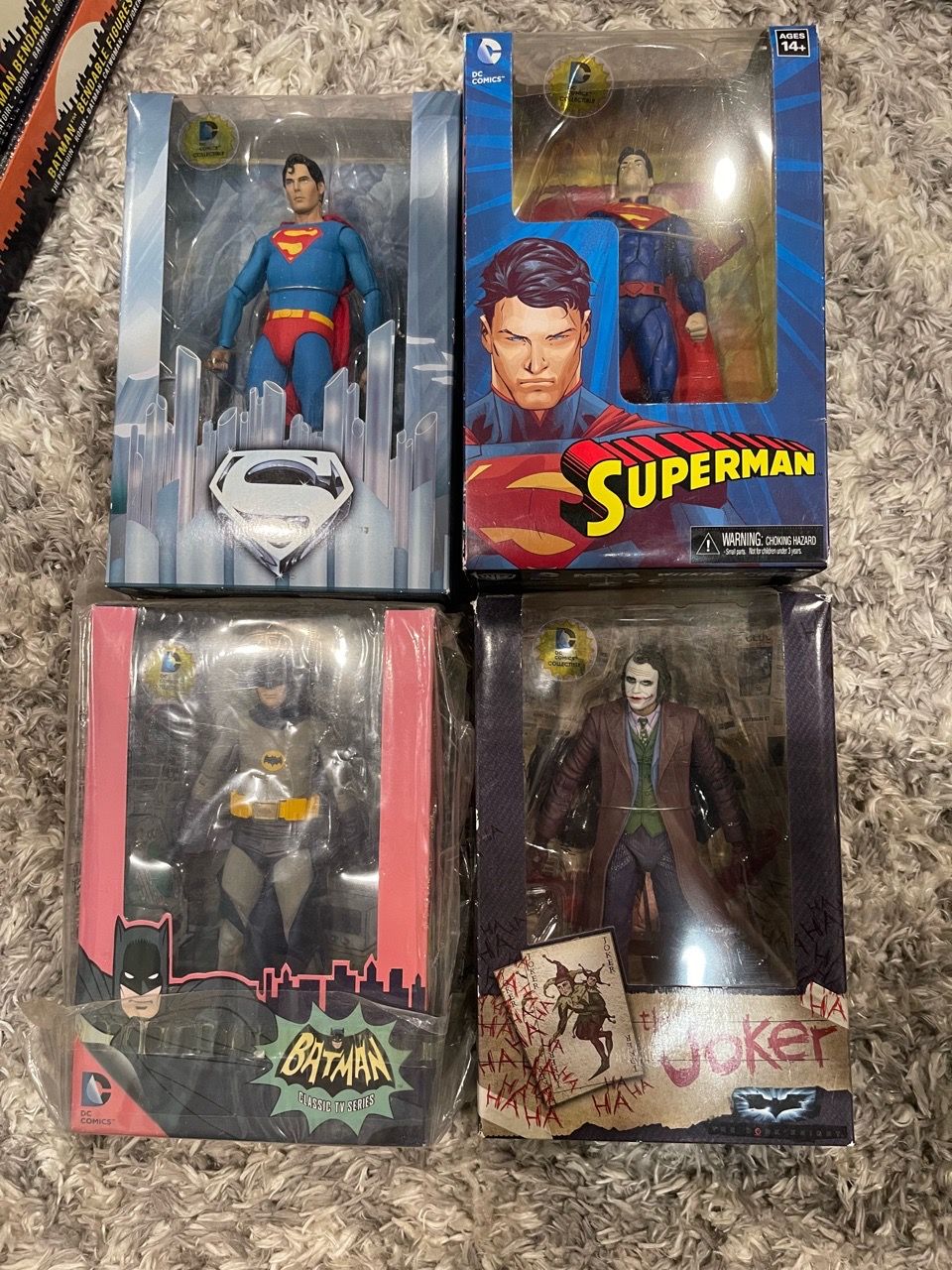 NECA DC Comics 4-Figure Collector Lot — Batman, Joker & Superman