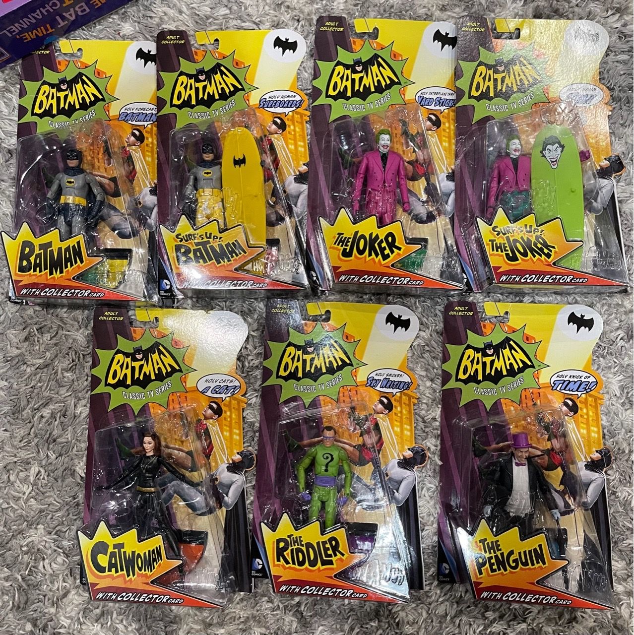 Mattel Batman 1966 Classic TV Series — 7-Figure Collector Lot