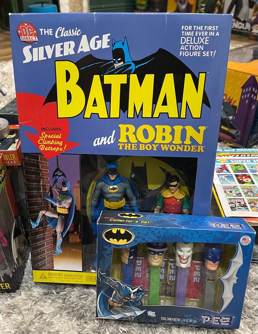 Batman Silver Age Batman & Robin Deluxe Set + PEZ Collector Set