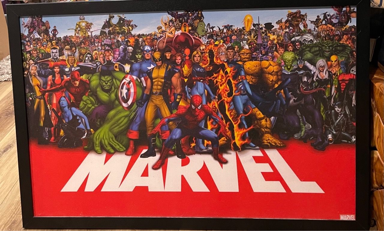 Marvel Characters Framed Wall Art Print