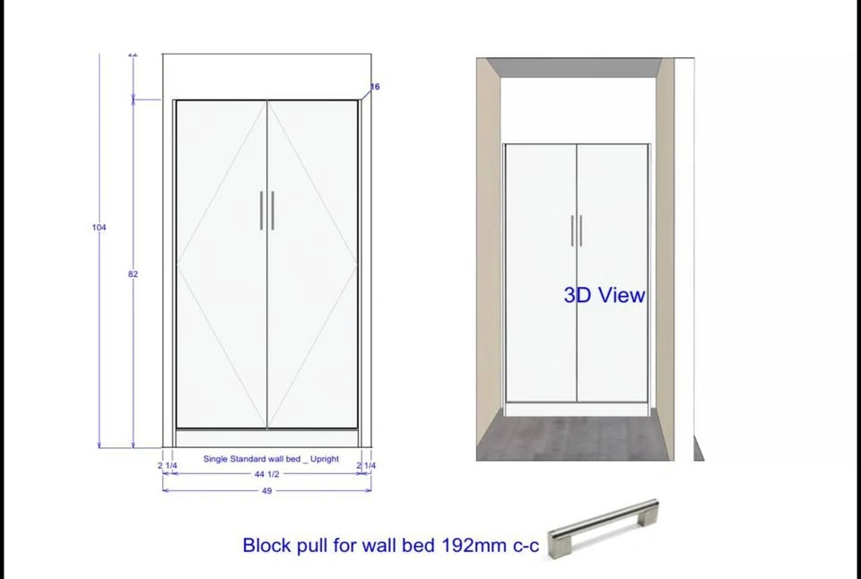 Murphy Bed - Twin - Professional install & delivery included - photo 3