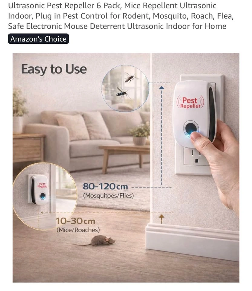 Ultrasonic Pest Repeller 6pcs - photo 2