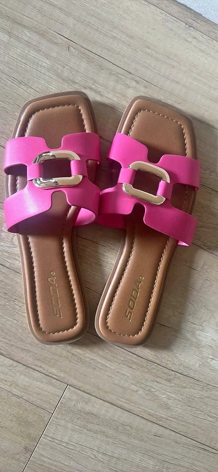 Soda Pink Slide Sandals