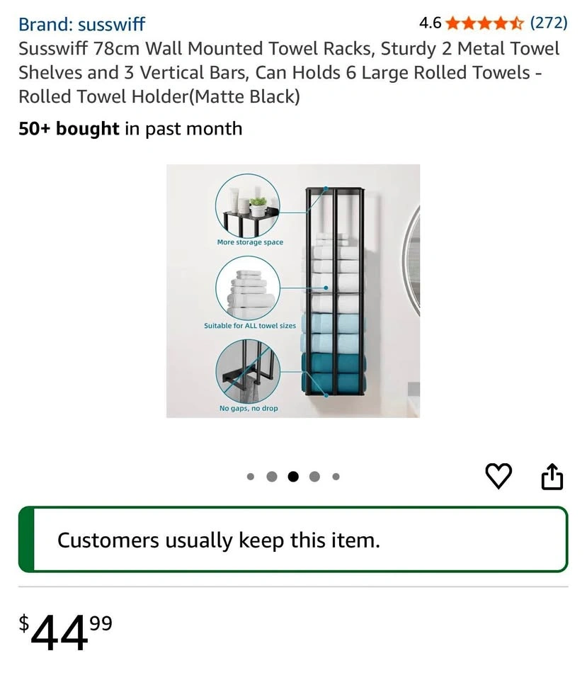 Wall Mounted Towel Rack