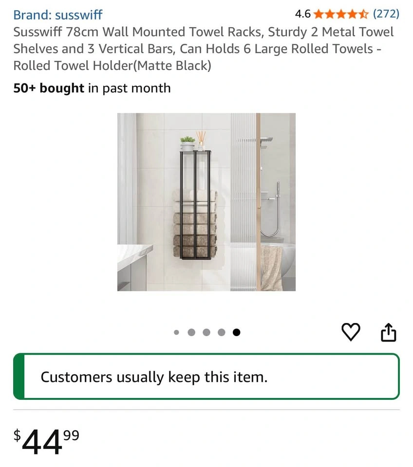 Wall Mounted Towel Rack - photo 3