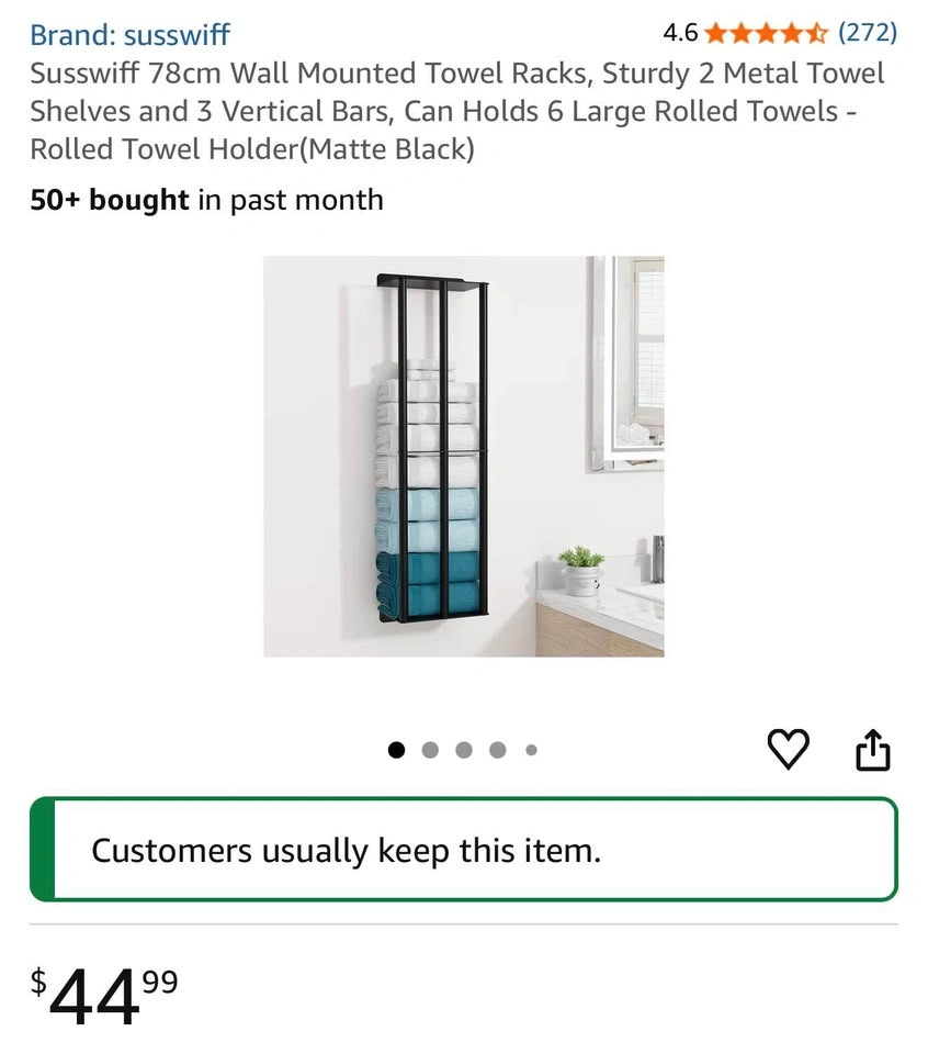 Wall Mounted Towel Rack - photo 4