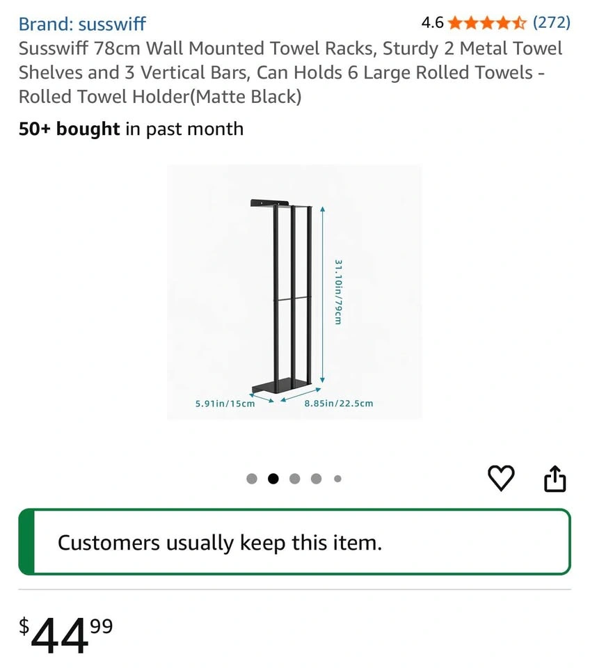 Wall Mounted Towel Rack - photo 5