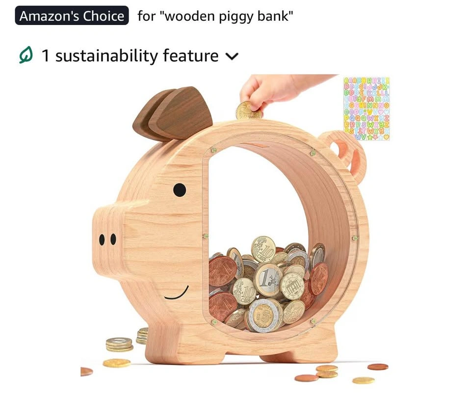 Wooden Piggy Bank - photo 2
