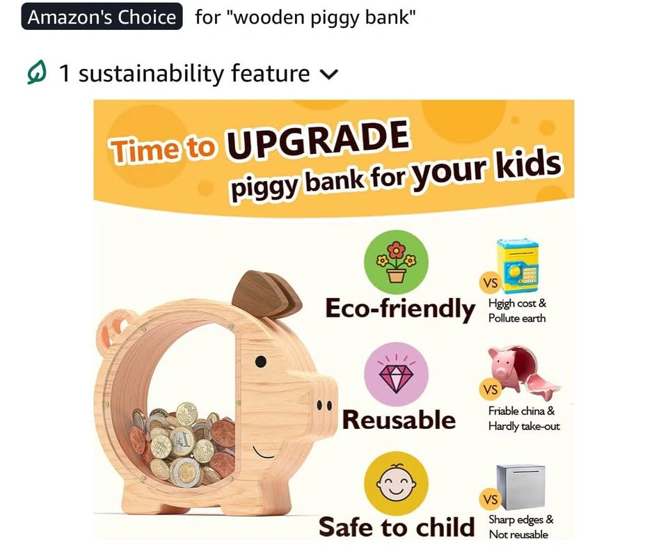 Wooden Piggy Bank - photo 4