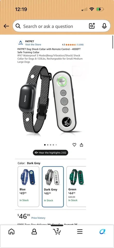 Dog Shock Collar with Remote Control - 4000FT Safe Training - photo 2