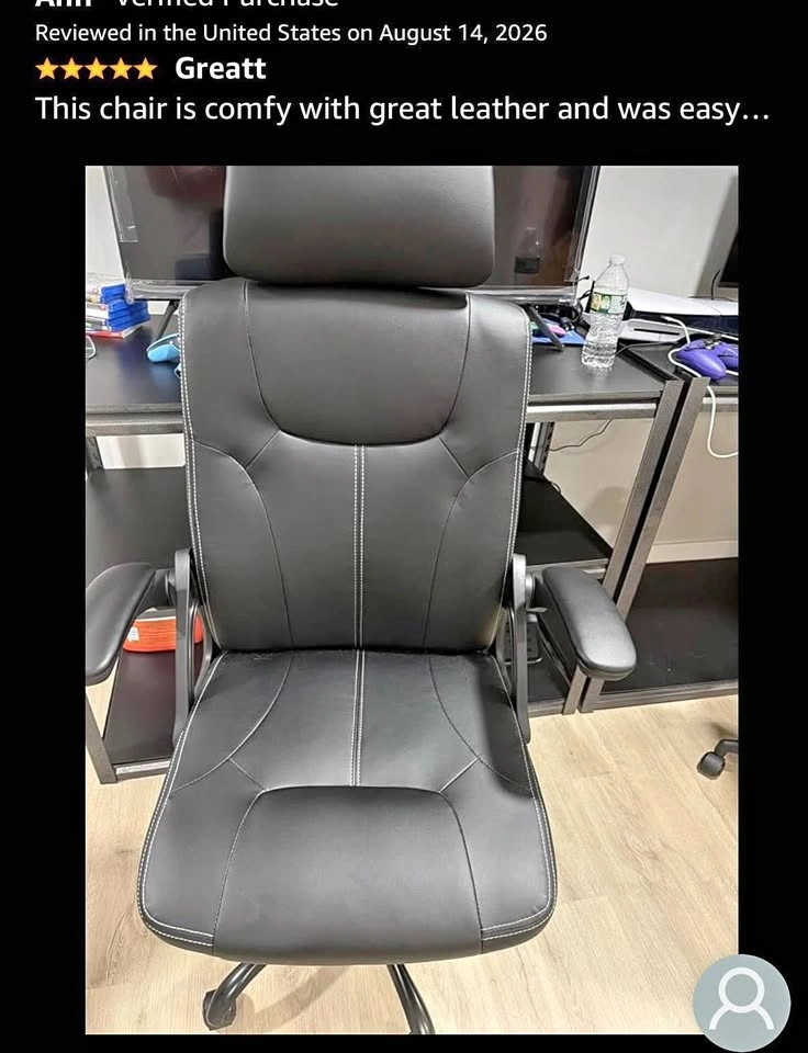 Leather High Back Ergonomic Executive Office Chair
