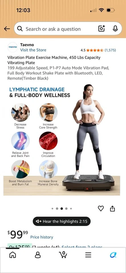 Vibration Plate Exercise Machine 330 Lbs Capacity - photo 4