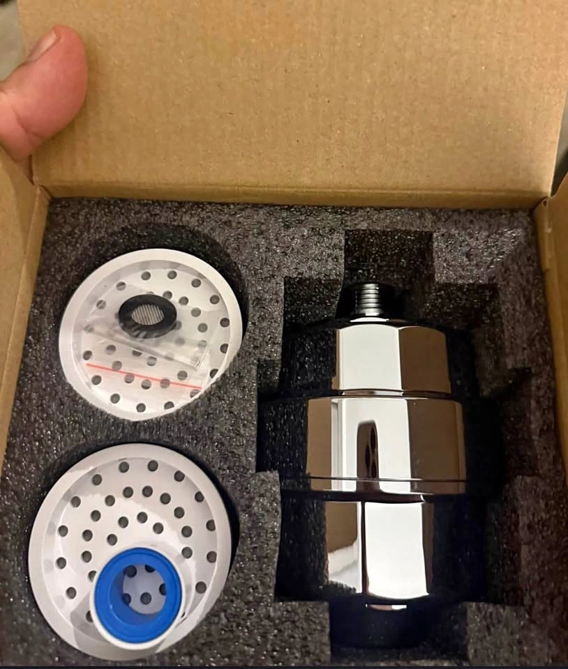 20-Stage Shower Head Filter with 3 Replaceable Cartridges