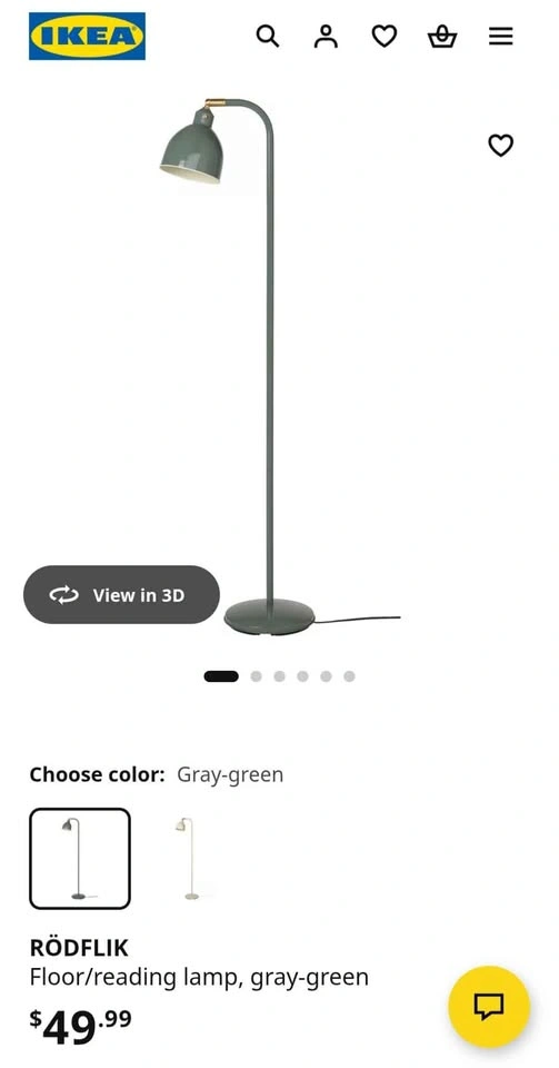 IKEA Gray-Green Rödflik floor lamp - photo 5
