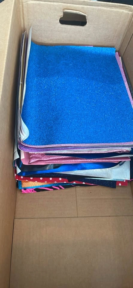 Large Crafting Lot of Spandex fabric and Glitter Fabric Sheets - photo 2