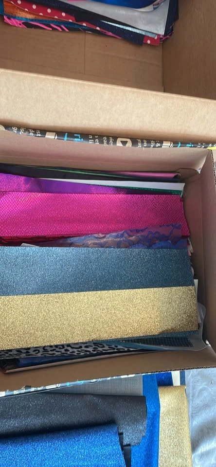 Large Crafting Lot of Spandex fabric and Glitter Fabric Sheets - photo 3