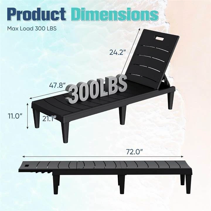 Outdoor Resin Lounge Chairs - Set of 2 - photo 2