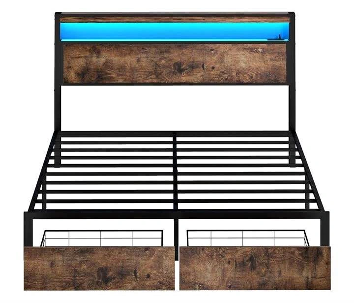 Full Size Smart RGB LED Light Bed Frame