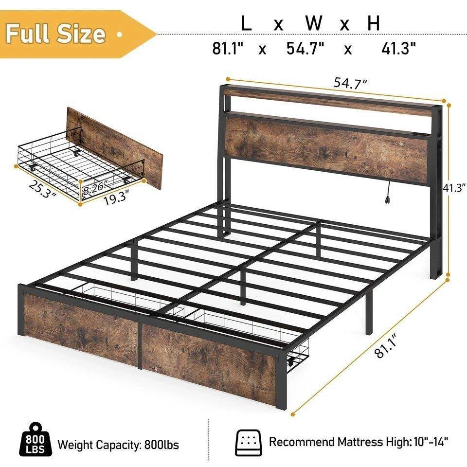 Full Size Smart RGB LED Light Bed Frame - photo 2