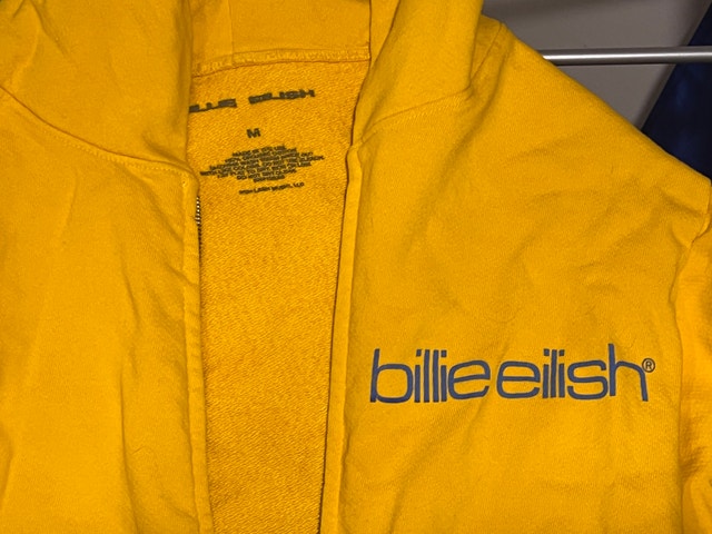 Billie Eilish Yellow Zip Hoodie - photo 3