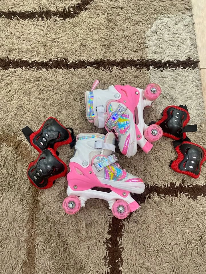 Adjustable Kids Roller Skates with Knee & Elbow Pads