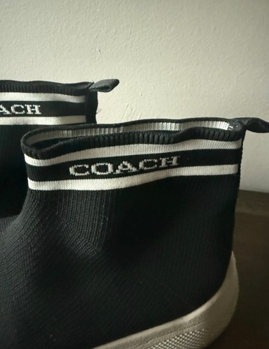 COACH C203 Black Knit Sock Sneakers Tennis Shoes - photo 2