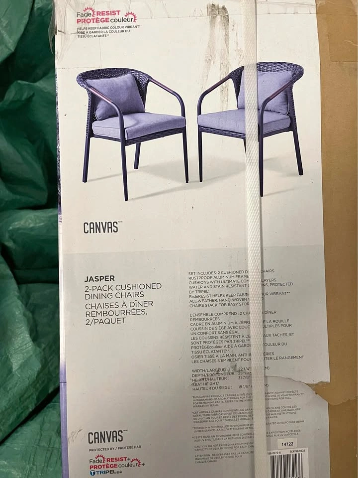 Canvas Jasper Patio Chairs