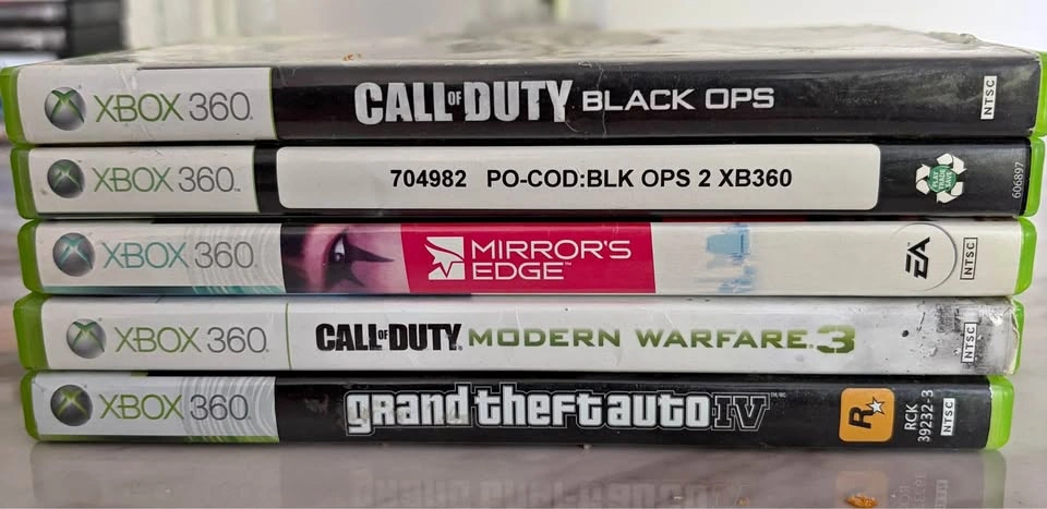 Xbox 360 x5 used disc bundle