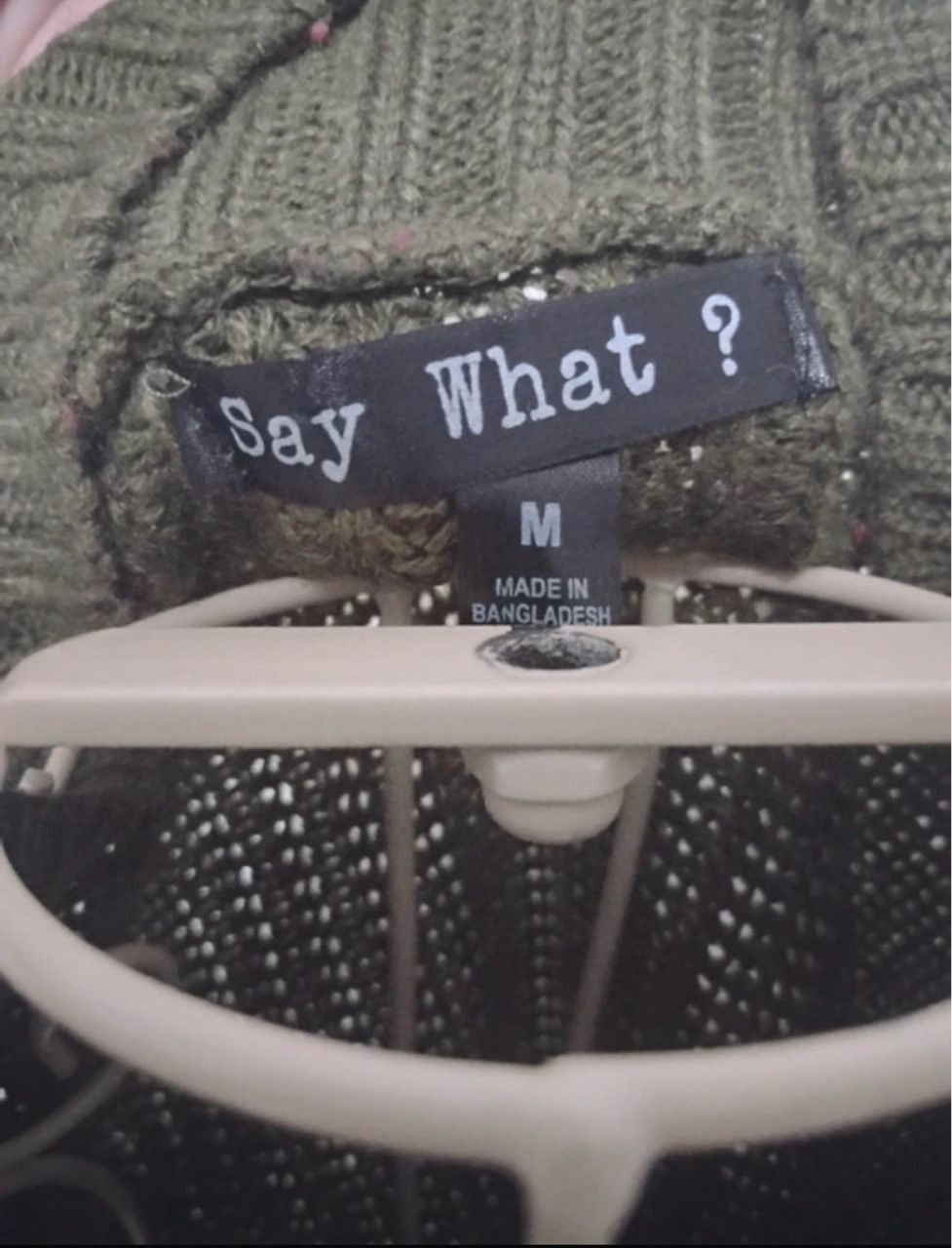 Olive Green Chunky Knit Turtleneck Sweater - photo 4