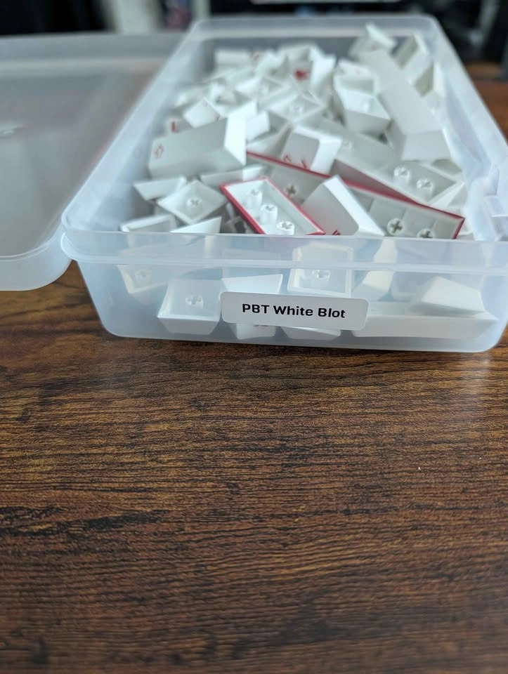 PBT White Blot Keycap Set - photo 2