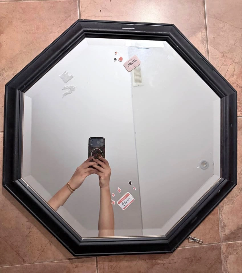 Decor Touch Octagon Black Framed Mirror