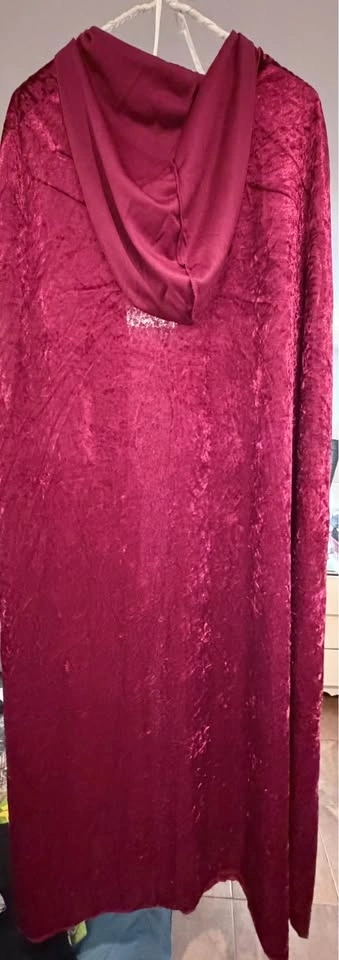 Red Velvet Hooded Cape with Devil Horns and Halo Headbands - photo 2