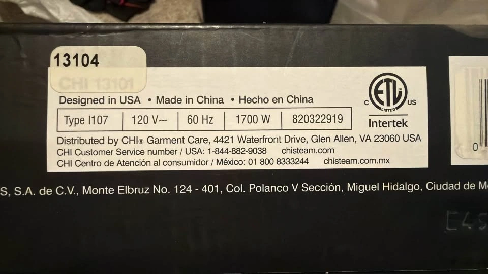 CHI Steam Iron for Clothes - photo 3