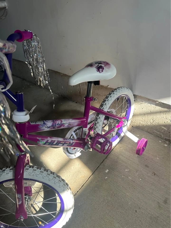 Huffy 16" Sea Star Girls Bike with Training Wheels - Purple - photo 4