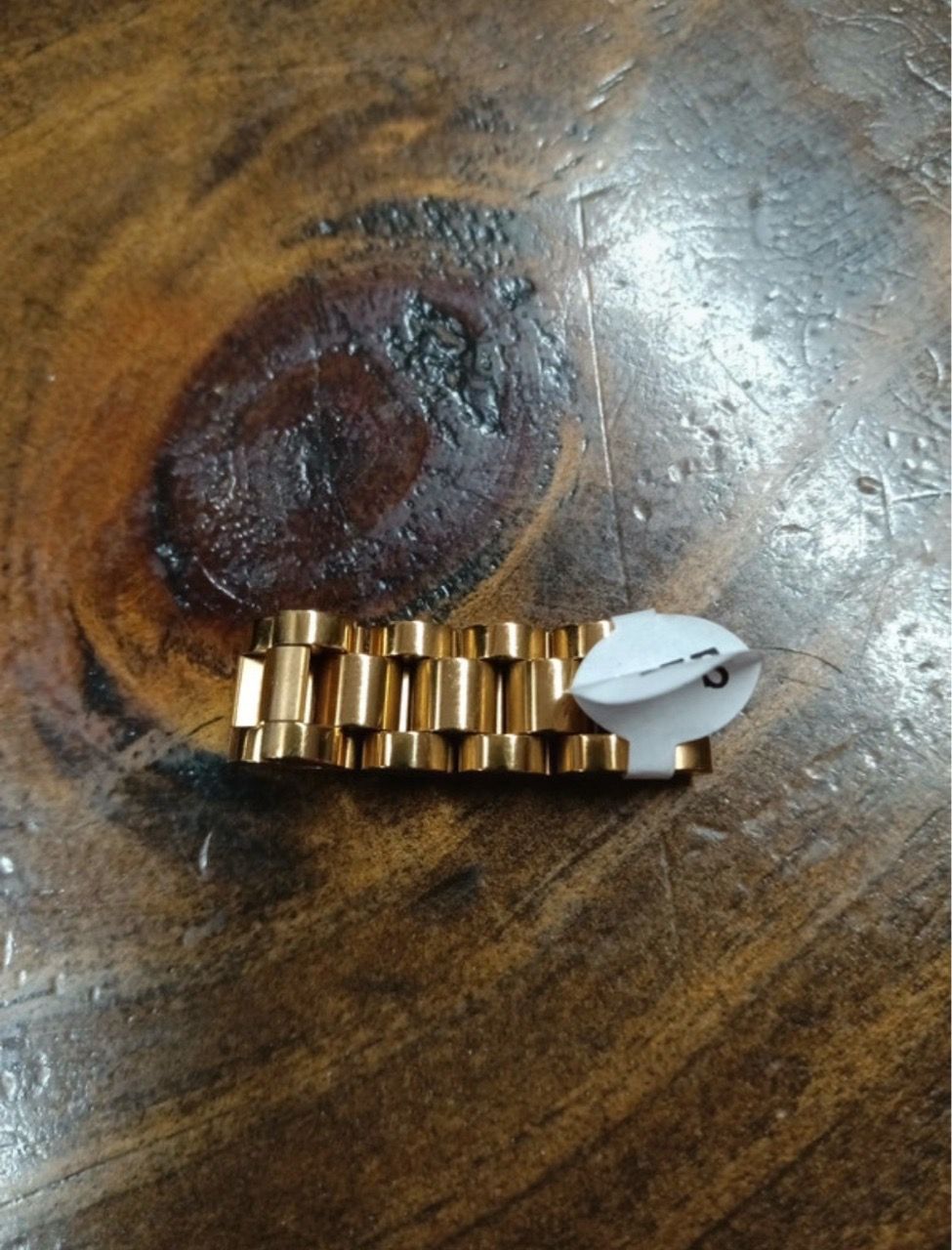 18K Gold-Plated Link Band Ring Size 10 - photo 2