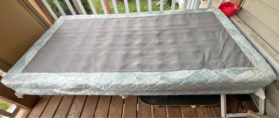 Twin size wooden bed box