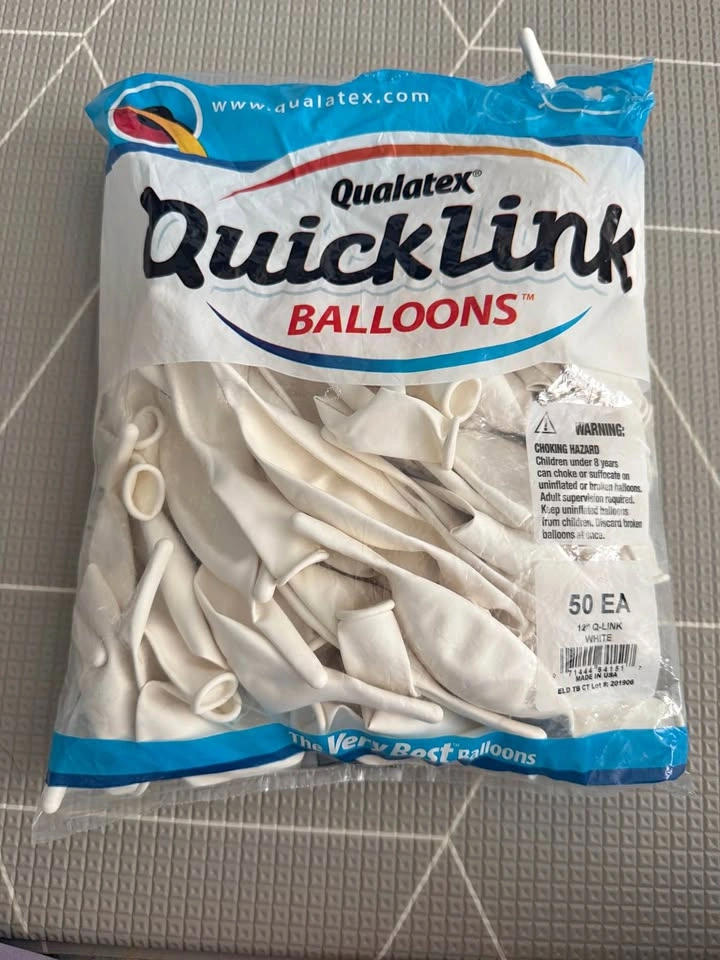 Qualatex QuickLink 12" White Balloons