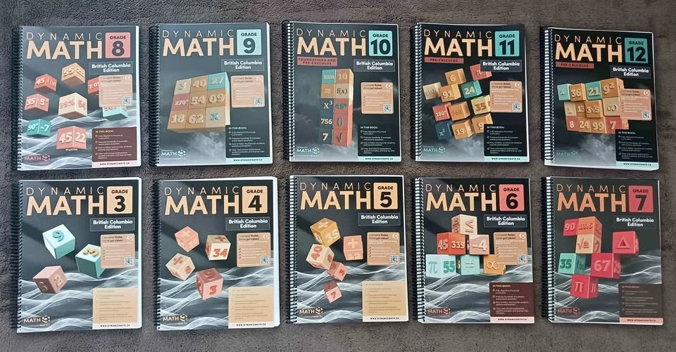 Dynamic Math British Columbia Edition Workbooks Grades 3-12