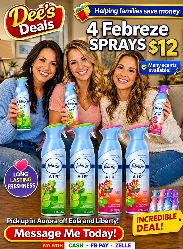 Febreze Sprays $3 each