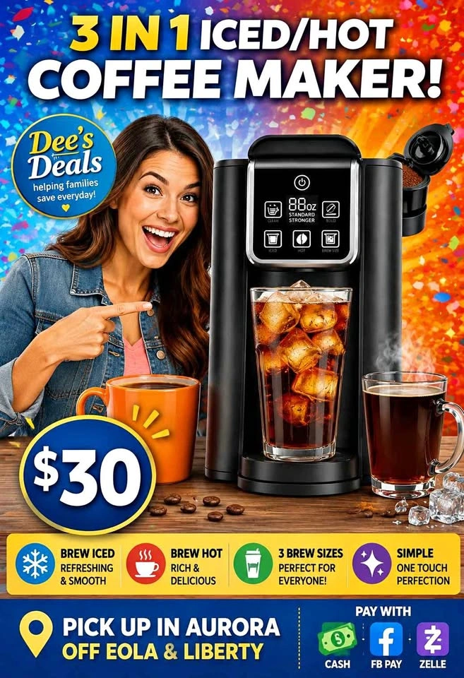 3 in 1 Iced coffee maker BRAND NEW IN BOX ONLY $30